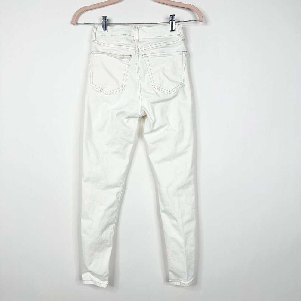2/$30 Topshop Jamie High Rise Skinny White Ankle Cropped W25 #9313 - Picture 8 of 12